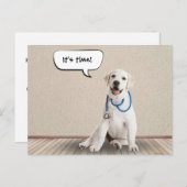 labrador retriever met stethoscoop briefkaart (Voorkant / Achterkant)