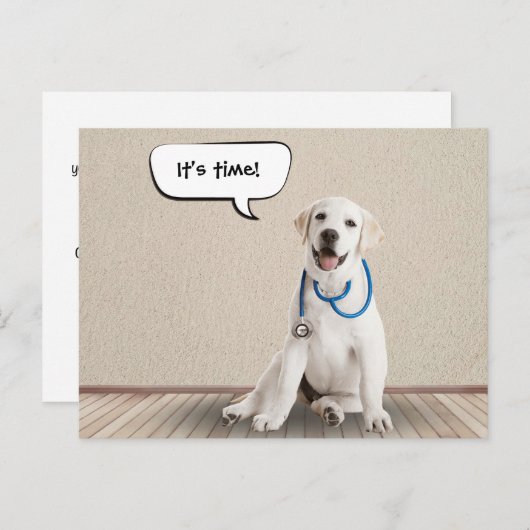 labrador retriever met stethoscoop briefkaart (Voorkant / Achterkant)