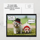 Labrador Retriever met verjaardagswensen Briefkaart (Voorkant / Achterkant)