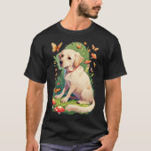 Labrador Retriever met vlinders T-shirt (Voorkant)