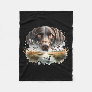 Labrador Retriever met wilde eenden die op eend ja Fleece Deken