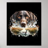 Labrador Retriever met wilde eenden die op eend ja Poster (Voorkant)
