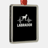 Labrador Retriever Metalen Ornament (Rechts)