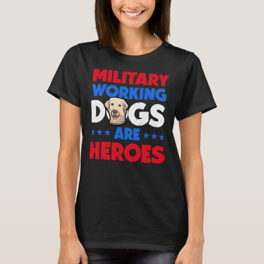 Labrador Retriever Militair Werken T-shirt (Voorkant)