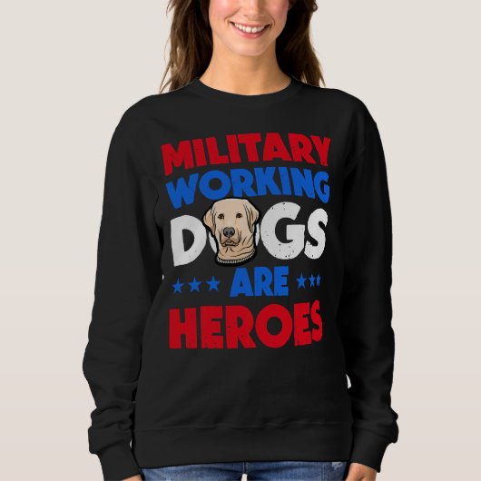 Labrador Retriever Militair Werken Trui (Voorkant)