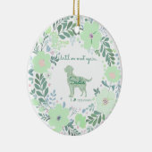 Labrador Retriever Mint Green - Custom Memorial  Keramisch Ornament (Rechts)