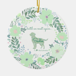 Labrador Retriever Mint Green - Custom Memorial  Keramisch Ornament