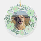 Labrador Retriever Mint Green - Custom Memorial  Keramisch Ornament (Achterkant)
