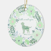 Labrador Retriever Mintgroen - Aangepaste Herdenki Keramisch Ornament (Links)