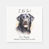 Labrador Retriever Moderne Hond Bruiloft Cocktail Servet (Voorkant)