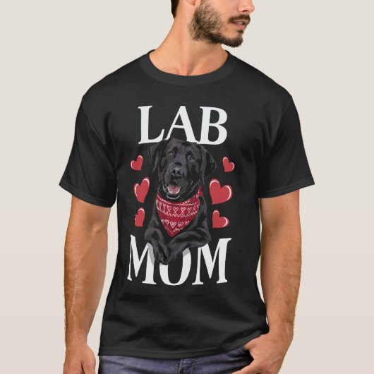 Labrador Retriever Moeder, Hond Lab Mama T-shirt (Voorkant)