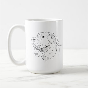 Labrador Retriever Mok, Hondenlijn Kunst Koffiemok