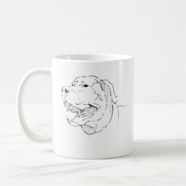 Labrador Retriever Mok, Hondenlijn Kunst Koffiemok