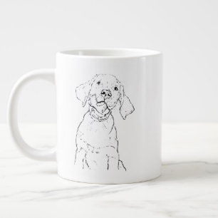 Labrador Retriever Mok, Inkt Hond Moeder Koffiekop Grote Koffiekop