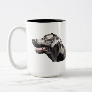 Labrador Retriever Mok, Lab Hond Koffie Waterverf Tweekleurige Koffiemok