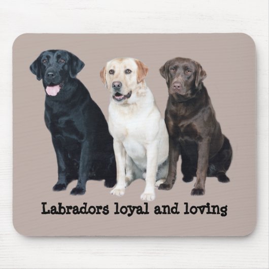 Labrador Retriever Mousepad Muismat (Voorkant)