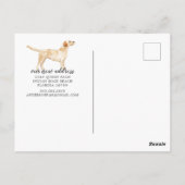 Labrador Retriever Moving Announcement Briefkaart (Achterkant)