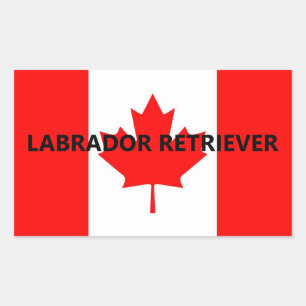 Labrador Retriever Naam Op Vlag Rechthoekige Sticker