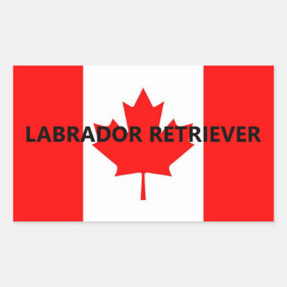 Labrador Retriever Naam Op Vlag Rechthoekige Sticker