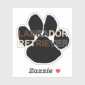 Labrador Retriever Naam Poot Sticker (Vel)