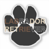Labrador Retriever Naam Poot Sticker (Voorkant)