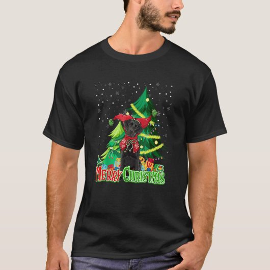 Labrador Retriever Narrenmuts Kerstman Hond Kerstm T-shirt (Voorkant)