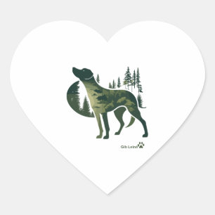 Labrador Retriever - natuur voor hondenliefhebbers Hart Sticker