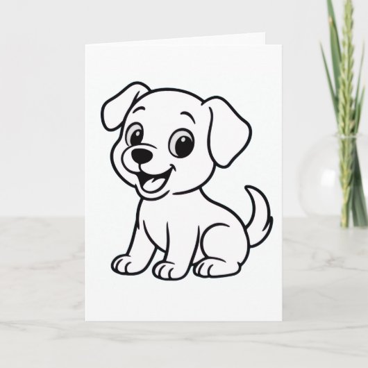 Labrador Retriever om in te kleuren Kaart (Voorkant)