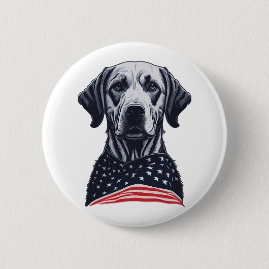labrador retriever onafhankelijkheidsdag ronde button 5,7 cm (Voorkant)