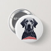 labrador retriever onafhankelijkheidsdag ronde button 5,7 cm (Voorkant /achterkant)