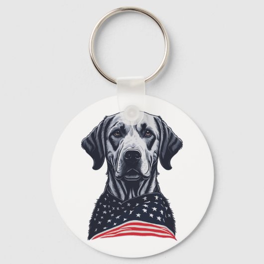labrador retriever onafhankelijkheidsdag sleutelhanger (Voorkant)