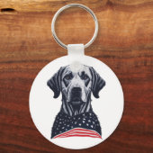 labrador retriever onafhankelijkheidsdag sleutelhanger (Voorkant)