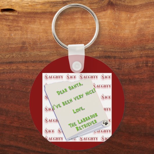 Labrador Retriever Ondeugend of Mooie Sleutelhange Sleutelhanger (Achterkant)