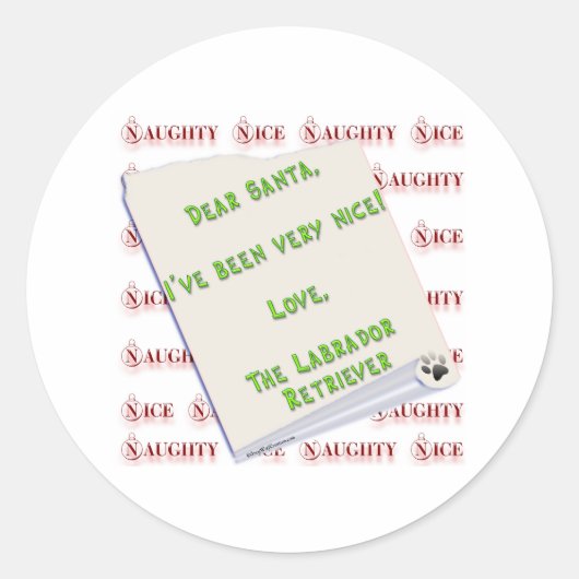 Labrador Retriever Ondeugend of Nice - Sticker (Voorkant)