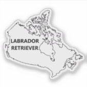 Labrador Retriever Oorsprong Overzicht Sticker (Voorkant)