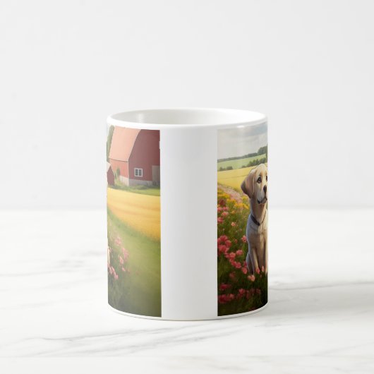 Labrador Retriever op Boerderij Koffiemok (Center)