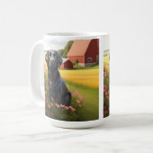 Labrador Retriever op Boerderij Koffiemok (Voorkant links)