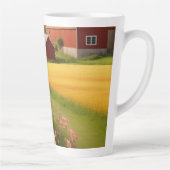 Labrador Retriever op Boerderij Latte Mok (Rechts)