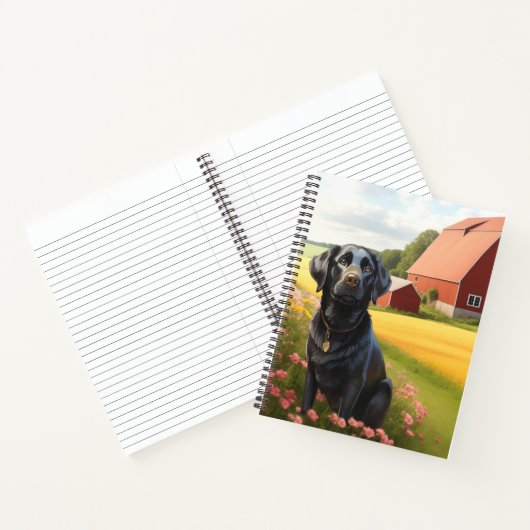 Labrador Retriever op Boerderij Notitieboek (Binnen)