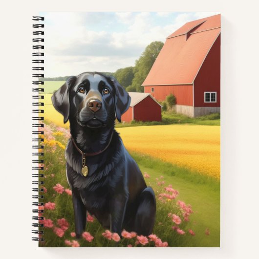 Labrador Retriever op Boerderij Notitieboek (Voorkant)