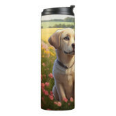 Labrador Retriever op Boerderij Thermosbeker (Gedraaid links)