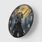 Labrador Retriever op een maanverlichte nacht Ronde Klok (Hoek)