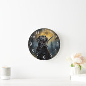 Labrador Retriever op een maanverlichte nacht Ronde Klok (Huis)