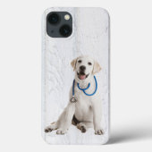 Labrador Retriever op gewitwasd hout Case-Mate iPhone Case (Achterkant)