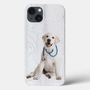 Labrador Retriever op gewitwasd hout Case-Mate iPhone Case