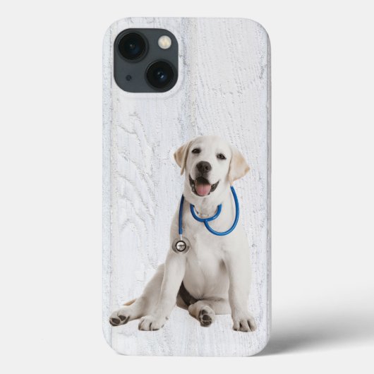 Labrador Retriever op gewitwasd hout Case-Mate iPhone Case (Achterkant)