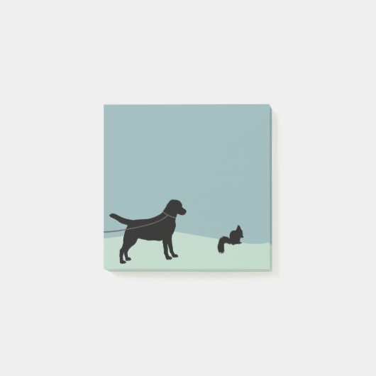 Labrador Retriever op lekkagekwirrel Post-it® Notes (Voorkant)