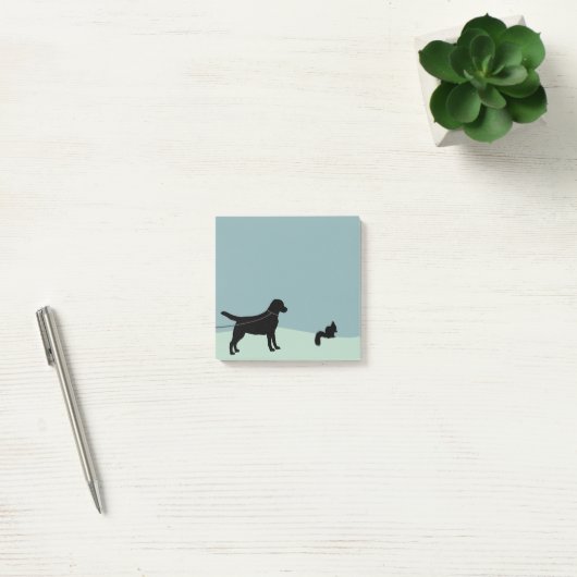 Labrador Retriever op lekkagekwirrel Post-it® Notes (Kantoor)