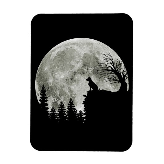 Labrador Retriever op Mountain Halloween Graphic Magneet (Verticaal)