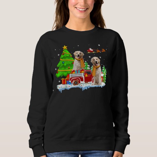 Labrador Retriever op Vrachtwagen Kerstmis Labrado Trui (Voorkant)